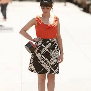 Rare Anthropologie Tabitha Silk Color Block Dress